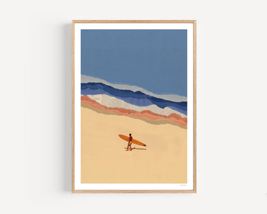CIEL GLUE - BEACH BOY SURFER PRINT  30x40cm