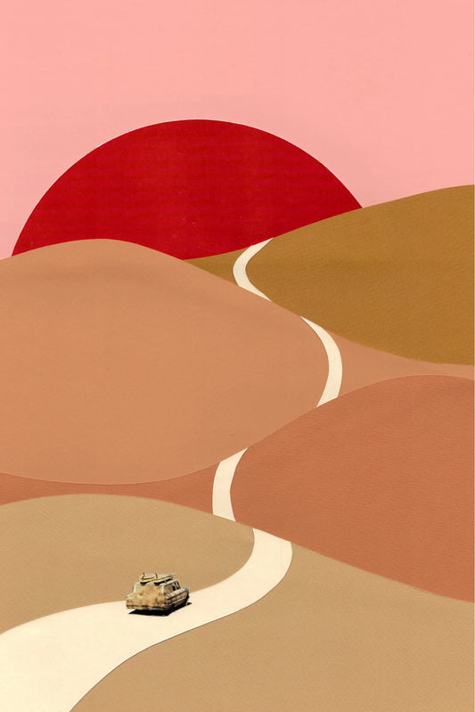 CIEL GLUE - BUMPY  ROAD PRINT  30x40cm