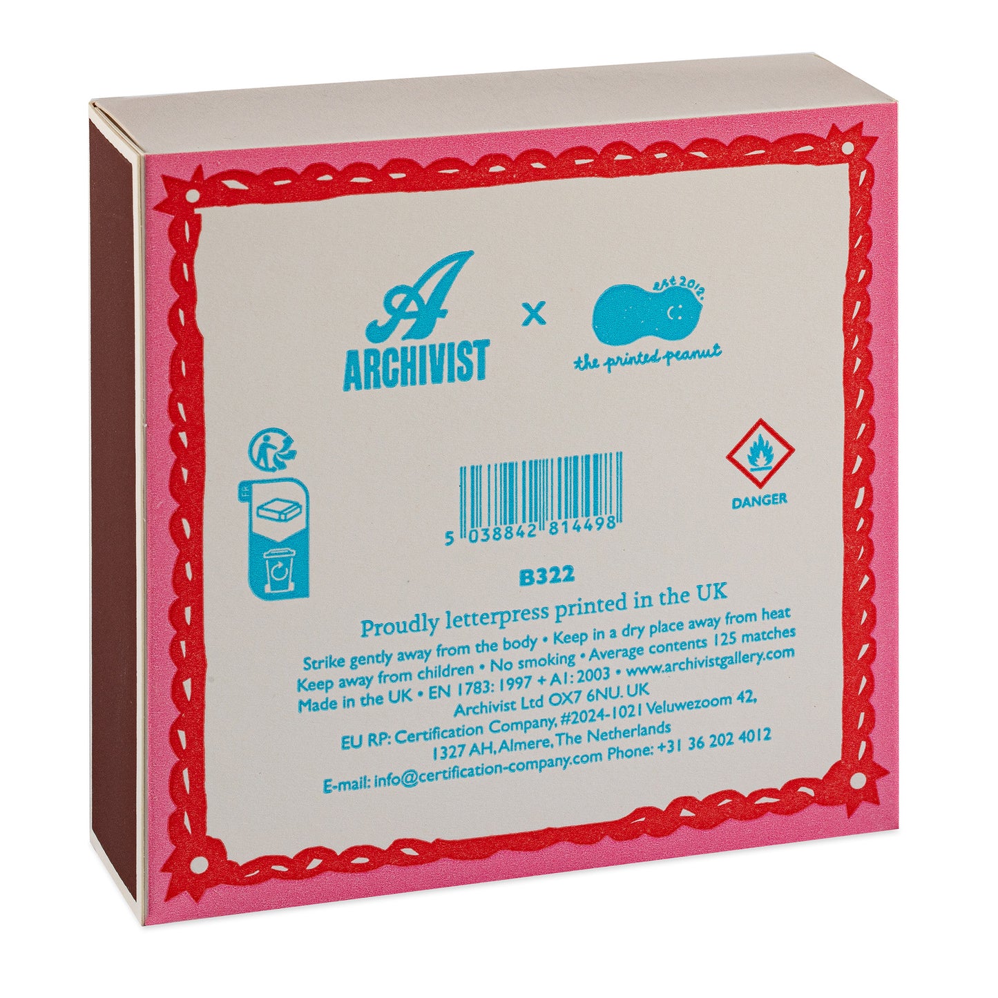 BRENNEND HELL DURCH DIE BEDRUCKTE ERDNUSS - DIE ARCHIVIST-STREICHHÖLZER