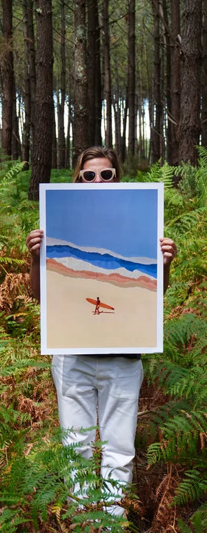 CIEL GLUE - BEACH BOY SURFER PRINT 30x40cm