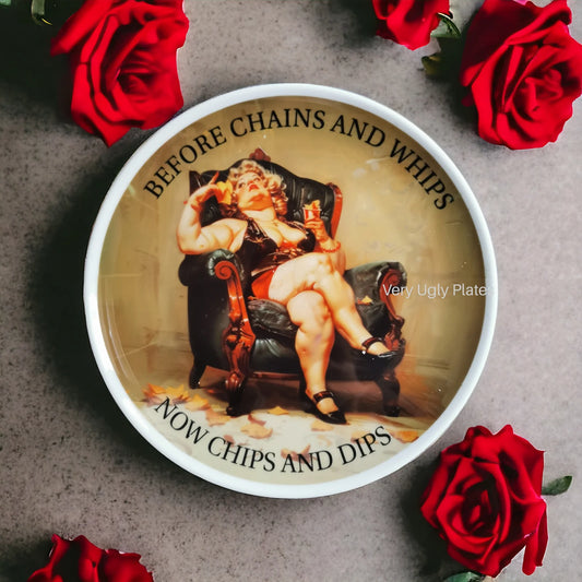 CHAINS AND WHIPS-DECORATIVE PLATE