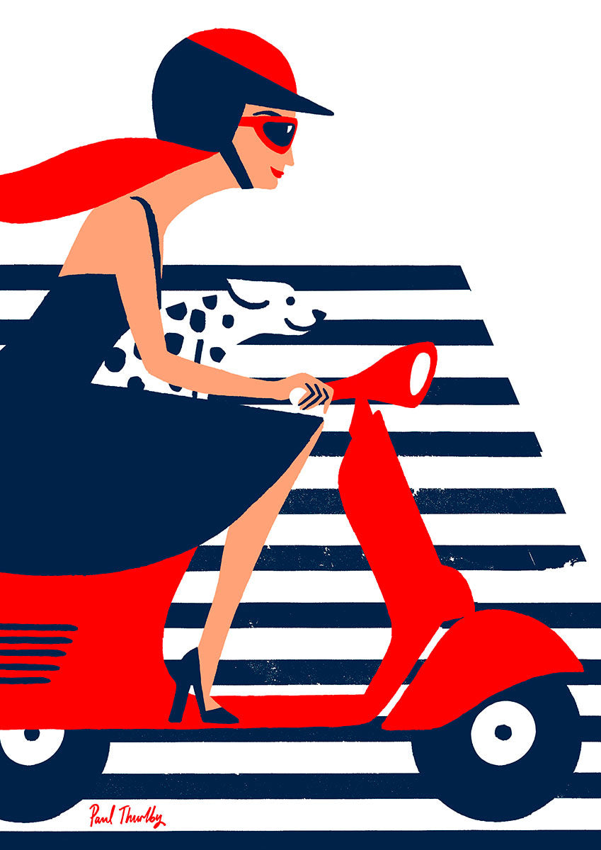 PAUL THURLBY - VESPA-STREIFEN 30X42