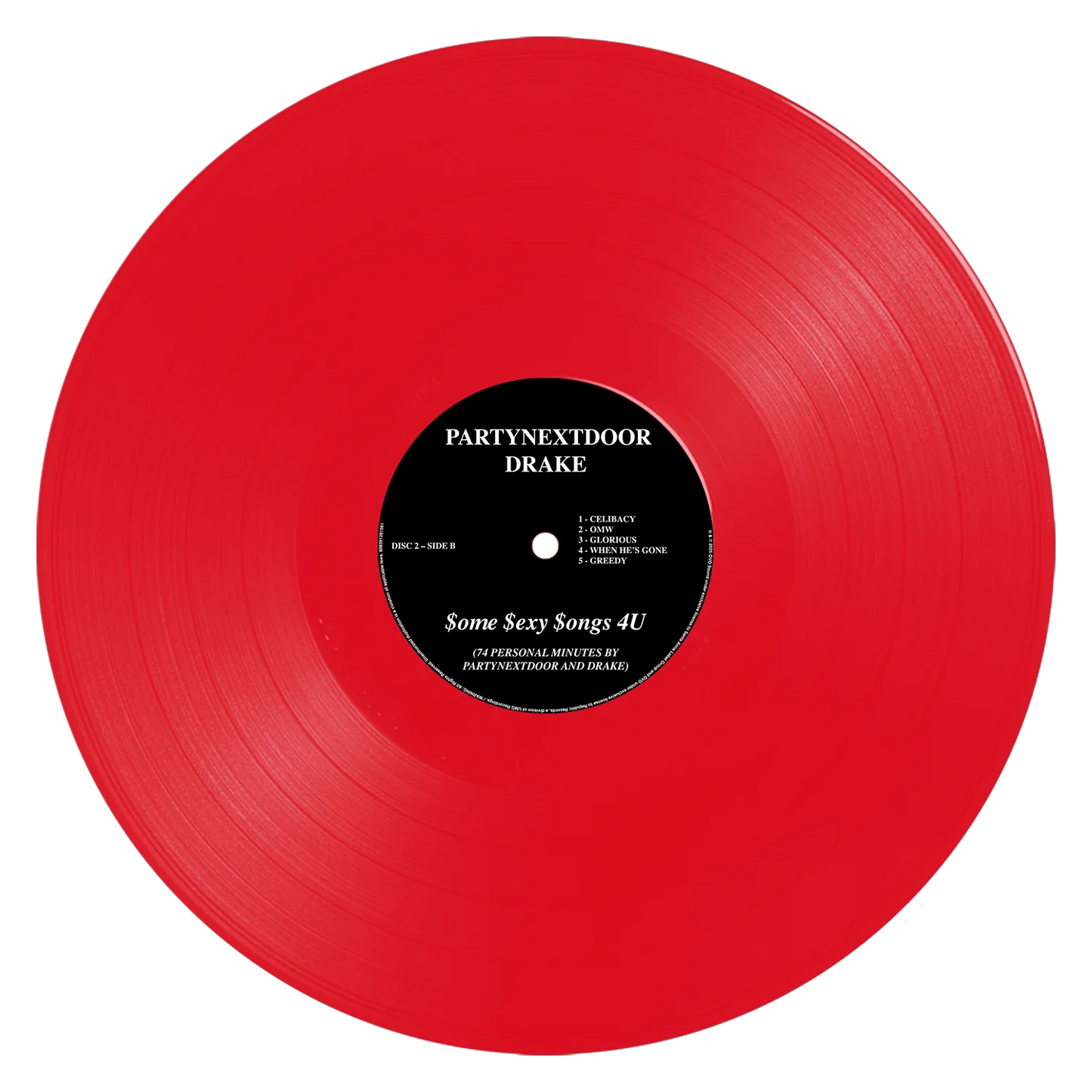 PARTYNEXTDOOR & DRAKE - $OME $EXY $ONGS 4 U - LP (Opaque Red)