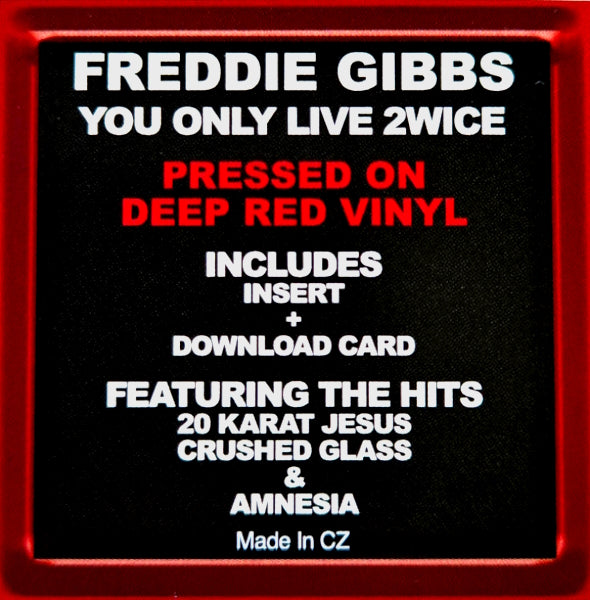 FREDDIE GIBBS - YOU ONLY LIVE 2WICE Red Vinyl