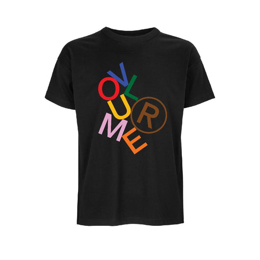 VOLUME-R SCHWARZES T-SHIRT MIT KASTENFUTTER