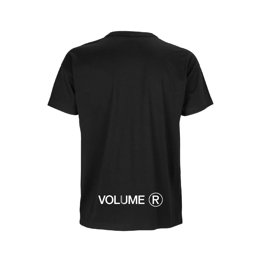 VOLUME-R SCHWARZES T-SHIRT MIT KASTENFUTTER