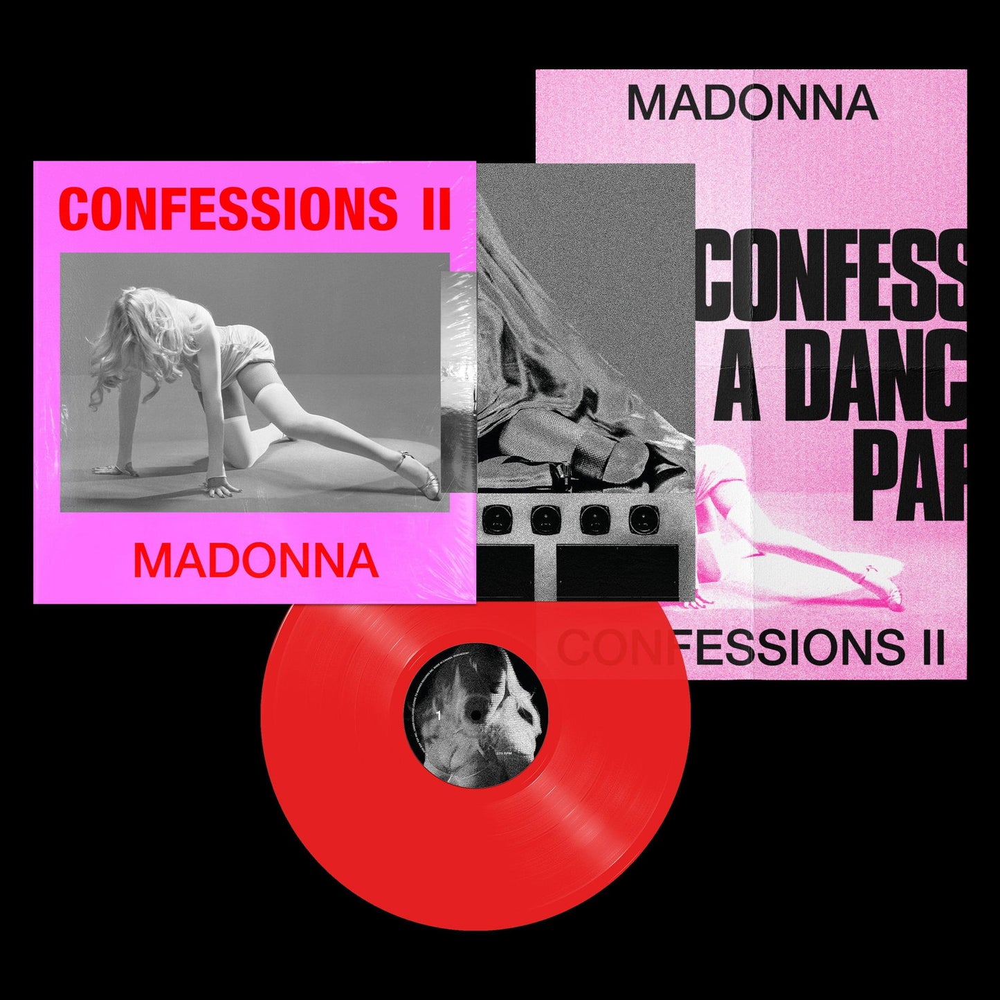CONFESSIONS  II MADONNA 12 TRACKS TRANSLUCENT  RED VINYL EDITION