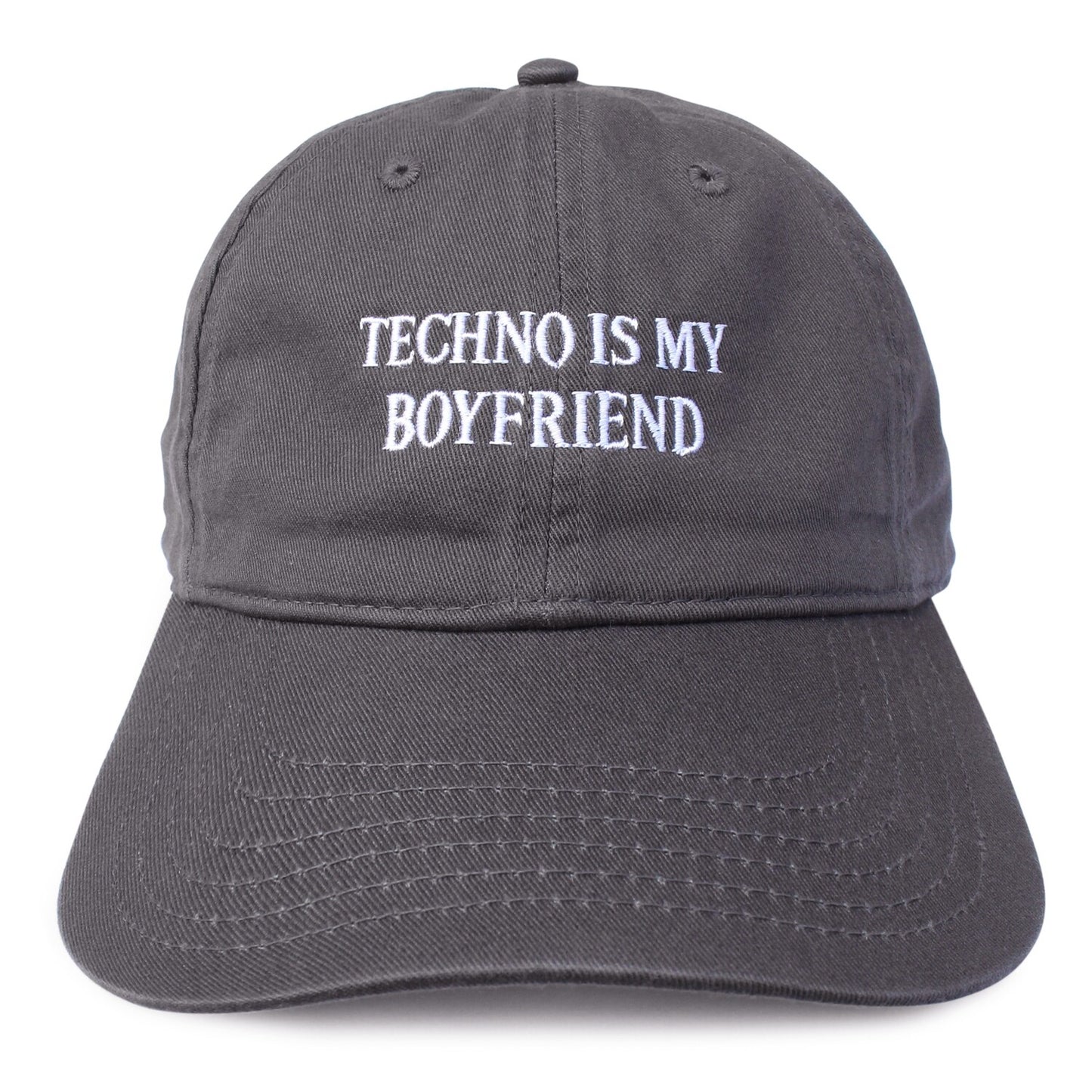 TECHNO IS MY BOYFRIEND  HAT IDEA CHARCOAL
