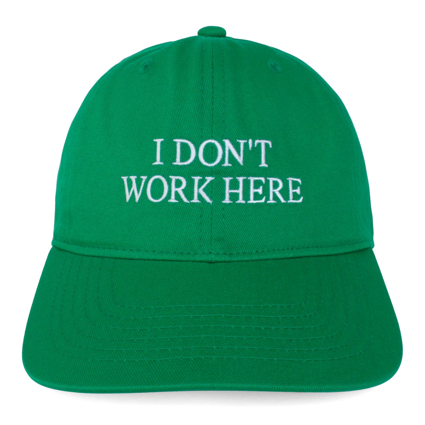 SORRY I DON'T WORK HERE IDEA HAT GREEN