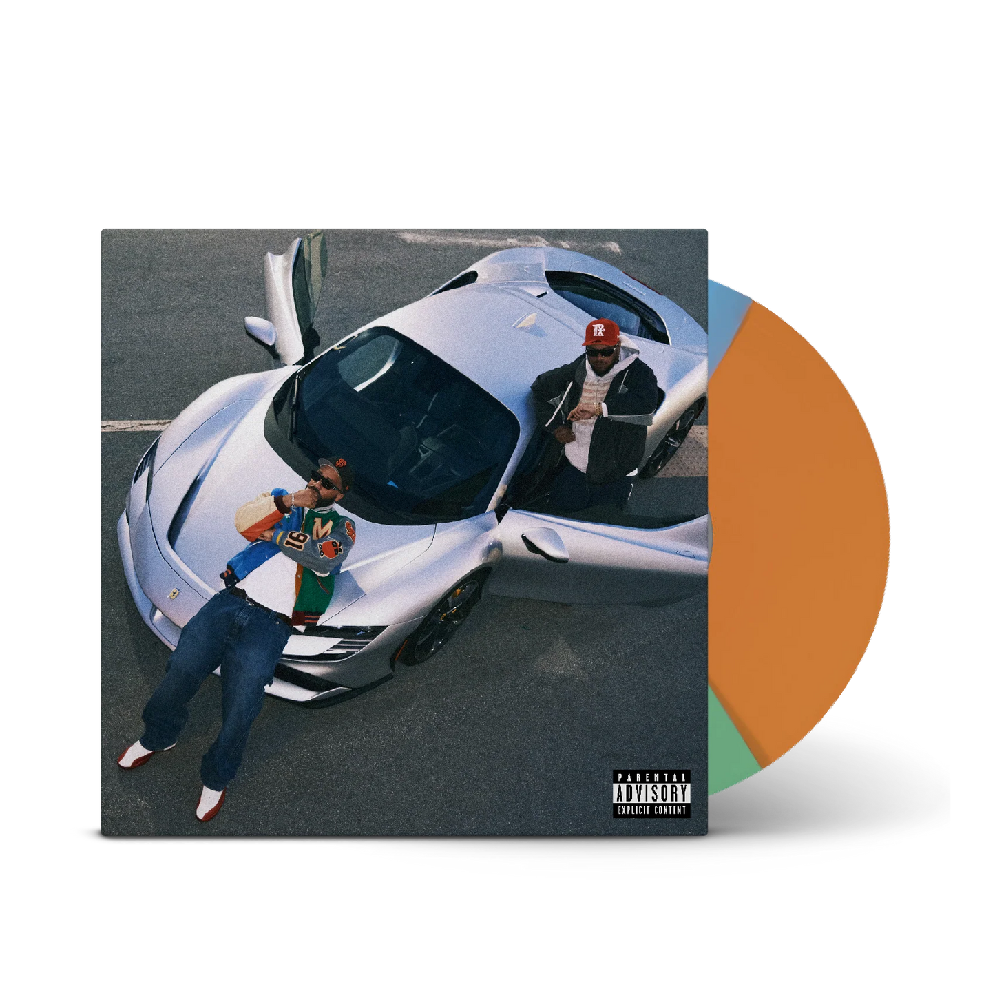 LARRY JUNE  & CARDO GOT WINGS - UNTIL NIGHT COMES MINT GREEN BLUE AND ORANGE VINYL