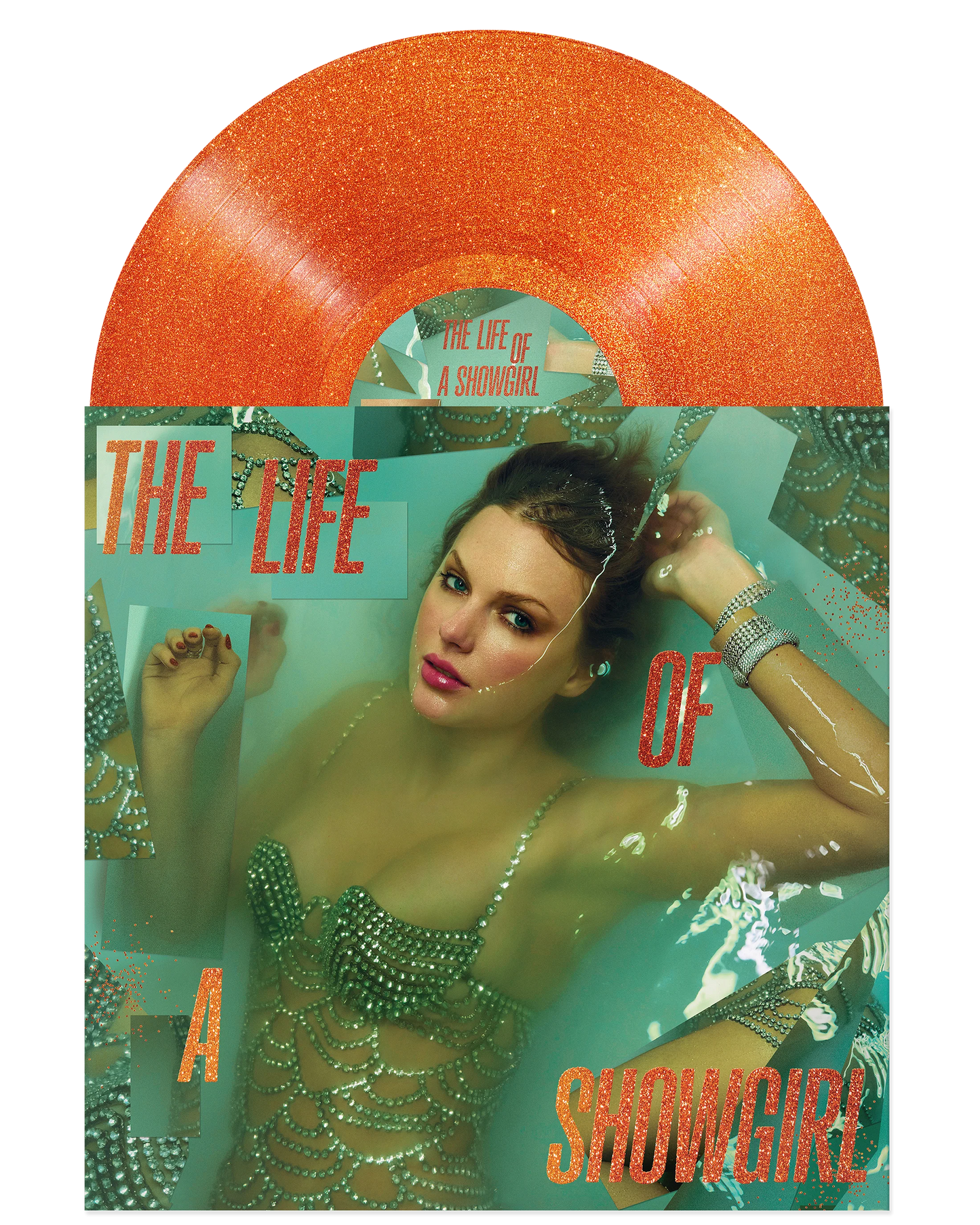 TAYLOR  SWIFT - THE LIFE OF A SHOWGIRLSWEAT AND VANILLA PERFUME PORTOFINO ORANGE GLITTER VINYL