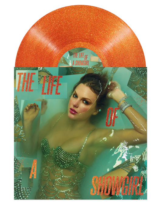TAYLOR  SWIFT - THE LIFE OF A SHOWGIRLSWEAT AND VANILLA PERFUME PORTOFINO ORANGE GLITTER VINYL