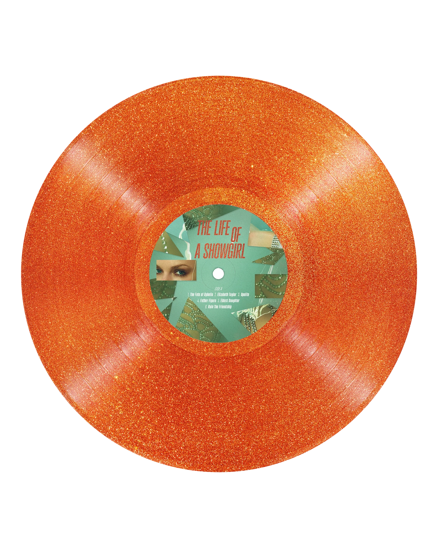 TAYLOR  SWIFT - THE LIFE OF A SHOWGIRLSWEAT AND VANILLA PERFUME PORTOFINO ORANGE GLITTER VINYL
