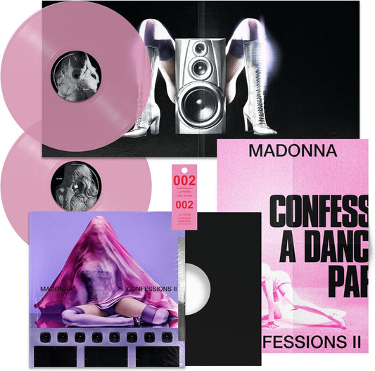 CONFESSIONS II MADONNA 16 TRACKS  TRANSLUCENT  PINK VINYL EDITION