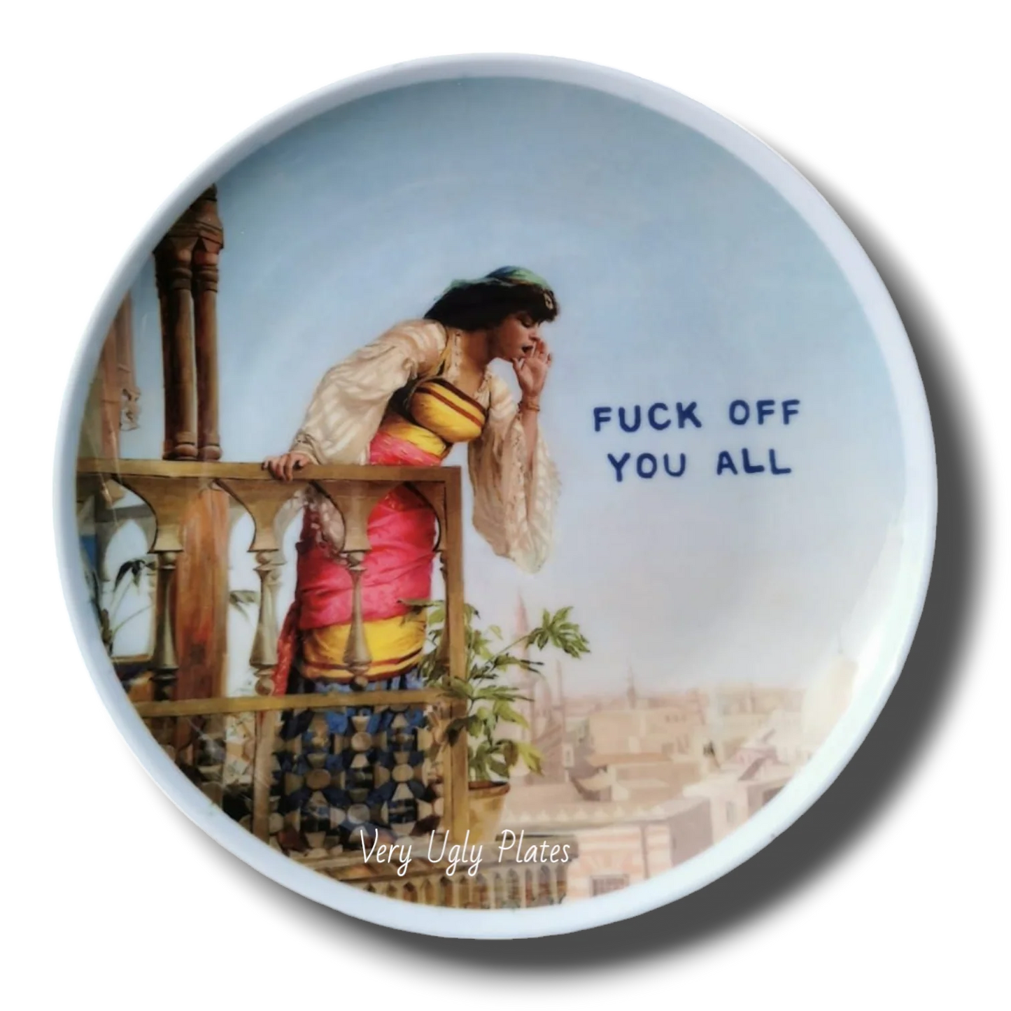 FUCK YOU ALL - DECORATIVE PLATE 21 CM