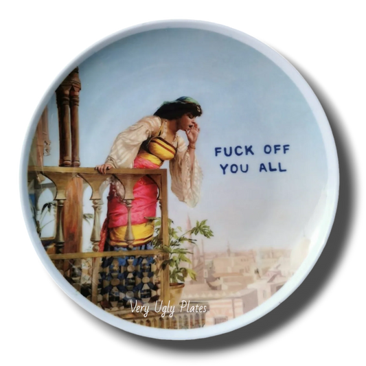 FUCK YOU ALL - DECORATIVE PLATE 21 CM