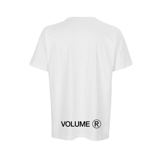 VOLUME-R WEISSES T-SHIRT MIT KASTENFUTTER
